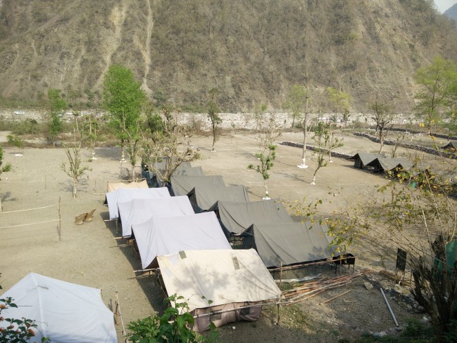 View of the tents